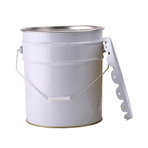 Tamburo in acciaio stagnata <span class=keywords><strong>da</strong></span> <span class=keywords><strong>20</strong></span> <span class=keywords><strong>litri</strong></span> con coperchio e manico per prodotti chimici in metallo secchio di vernice per uso industriale - Product Image 1