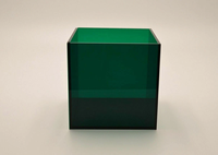 Cubes d'affichage en acrylique translucide colorés en gros sur mesure support de boîte d'organisation en plexiglas carré pour étui de magasin de détail