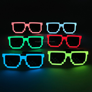 Rave – lunettes lumineuses à LED pour soirée, Costume créatif et coloré en mosaïque El, pour discothèque, Bar et discothèque - Product Image 2
