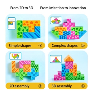 Puzzle Logici STEM Blocchi di Costruzione - Gioco Educativo 3D Rompicapo per Bambini dai <span class=keywords><strong>3</strong></span> <span class=keywords><strong>Anni</strong></span> in Su - Product Image 4