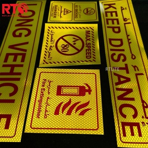 20CMX20CM Camion <span class=keywords><strong>DANGER</strong></span> Autocollant Réfléchissant Fadeless Diamant Grade Autocollant De Voiture Auto-Adhésif - Product Image 4