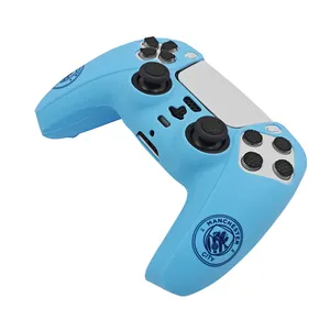 Football Design Silk Print Silicone Skin Protection Grip Cover Case For Playstation 5 PS5 Dualshock Controller Accessories