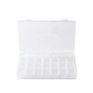 Caja de almacenamiento de joyas de plástico transparente con 28 compartimentos desmontables para cuentas y letras, estuche organizador portátil - Product Image 1