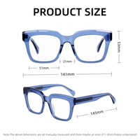 Monturas Ópticas de Acetato de Alta Calidad, Diseño Cuadrado Grande y Único, para Todas las Formas de Rostro, Múltiples Colores, Personalizables y Modernas