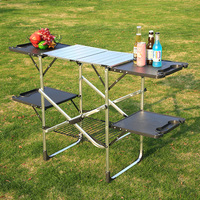 Klappbarer Outdoor-Tisch Tragbarer Multifunktionaler Camping-Tisch mit Aluminiumlegierungsrahmen Eierkarton-Design Einfaches Design Outdoor-Möbel