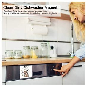 맞춤형 양면 세척 가능/미세척 가능 식기세척기 냉장고 자석, 양면 사용 가능한 플립 사인 - Product Image 4