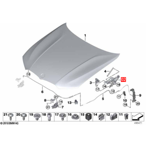 Bisagra de capó compatible con <span class=keywords><strong>BMW</strong></span> G80/G82/G83/G28/G20/G21/<span class=keywords><strong>i3</strong></span>/i4 OEM: 41008494431 (izquierda) 41008494432 (derecha) con respuesta rápida - Product Image 6