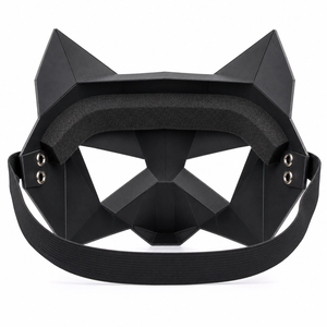 Maschera Geometrica Originale a Forma di <span class=keywords><strong>Lupo</strong></span> per Feste di Halloween, Stile Low Poly a Faccia Intera con Finitura Nera Opaca - Product Image 3
