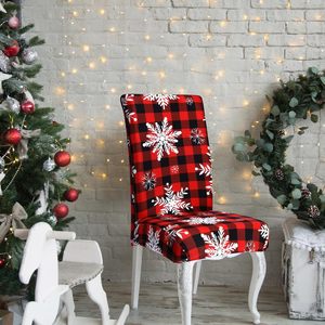 4 Uds. Juego de fundas para sillas de Navidad ligeras, copo de nieve elástico impreso, fácil de quitar, lavado, protectores perfectos para sillas de comedor de Navidad - Product Image 4