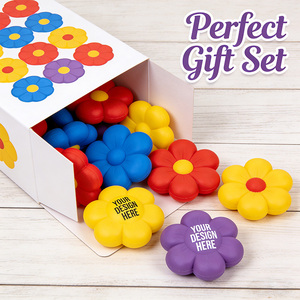 Lot de 24 Boules Anti-Stress Moelleuses en Forme de Fleur – Jouets Sensoriels en Silicone pour Distributeurs Automatiques et Achats d'Impulsion en Supermarché - Product Image 2