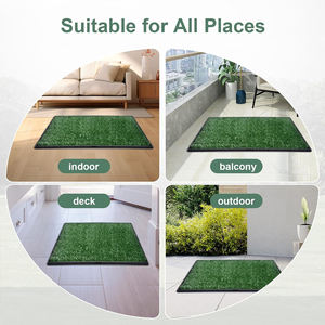 Tapis d'apprentissage pour chiots en herbe artificielle pour chiens et animaux de compagnie 20x30 réutilisable 4 couches avec plateau fournitures de toilette pour chiens - Product Image 5