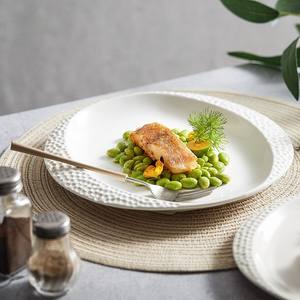 Plato de cena de cerámica blanca, vajilla para restaurante, ecológica, 8 ''/10''/12 '', desayuno, fruta, ensalada, bistec, Pasta, Sushi, postre - Product Image 5