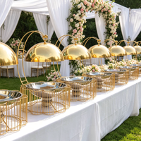 Chauffe-Plat Suspendu en Acier Inoxydable 10L avec Couvercle pour Buffet, Hôtels, Mariages, Banquets et Équipement de Restauration
