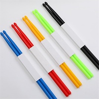 Hotsell bunte jazz-trommel-teile gummistrommel sticks 5a nylon spitze trommel stick mit oem-dienst