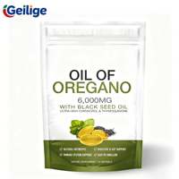 En stock 60 gélules molles 6000mg Huile d'origan Huile de nigelle Suppléments à base de plantes pour le soutien du bien-être immunitaire Vente en gros