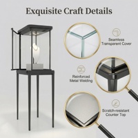 Petite vitrine à bijoux de luxe moderne et écologique avec éclairage LED pour les boutiques de détail et les stands d'exposition