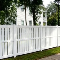 Panneau de clôture en PVC semi-privé de 6 pieds, imperméable, résistant à la pourriture, durable, pour jardin extérieur, séparateur de cour