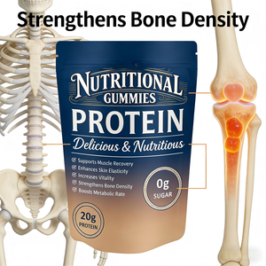 Complément alimentaire OEM Amaz Adult Protein Gummy avec vitamine C, zinc et biotine, peptides de collagène hydrolysés, 60 gommes, quantité pour 60 jours - Product Image 5