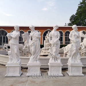 QUYANG decorazione esterna statua in marmo quattro stagioni scultura in <span class=keywords><strong>pietra</strong></span> naturale famosa scultura religiosa <span class=keywords><strong>di</strong></span> <span class=keywords><strong>angelo</strong></span> della signora - Product Image 2