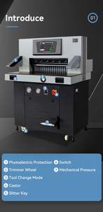 WD-6810L Découpeuses de coupe-papier guillotine A4 hydraulique électrique <span class=keywords><strong>semi</strong></span>-automatique à commande numérique professionnelle de grande taille - Product Image 3