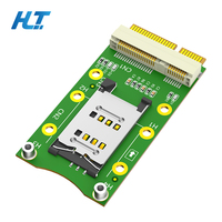 Kartu Adaptor Mini PCI-E dengan Slot Kartu SIM Mendukung SIM Standar/Mikro/Nano untuk Modul 3G 4G LTE Papan Riser Kartu SIM Mini PCIe