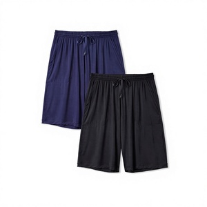 Pijamas de Verano para Hombre, Cuello Redondo, Cortos, de Dos Piezas, Transpirables, Estilo Coreano, Casuales, de Algodón, Sencillos, para el Hogar - Product Image 2