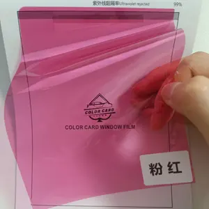 Shopping Mall Commercial Office Building Pink Rainbow Colorful Self Adhesive Decoration Sticker Glass Window Tint Film