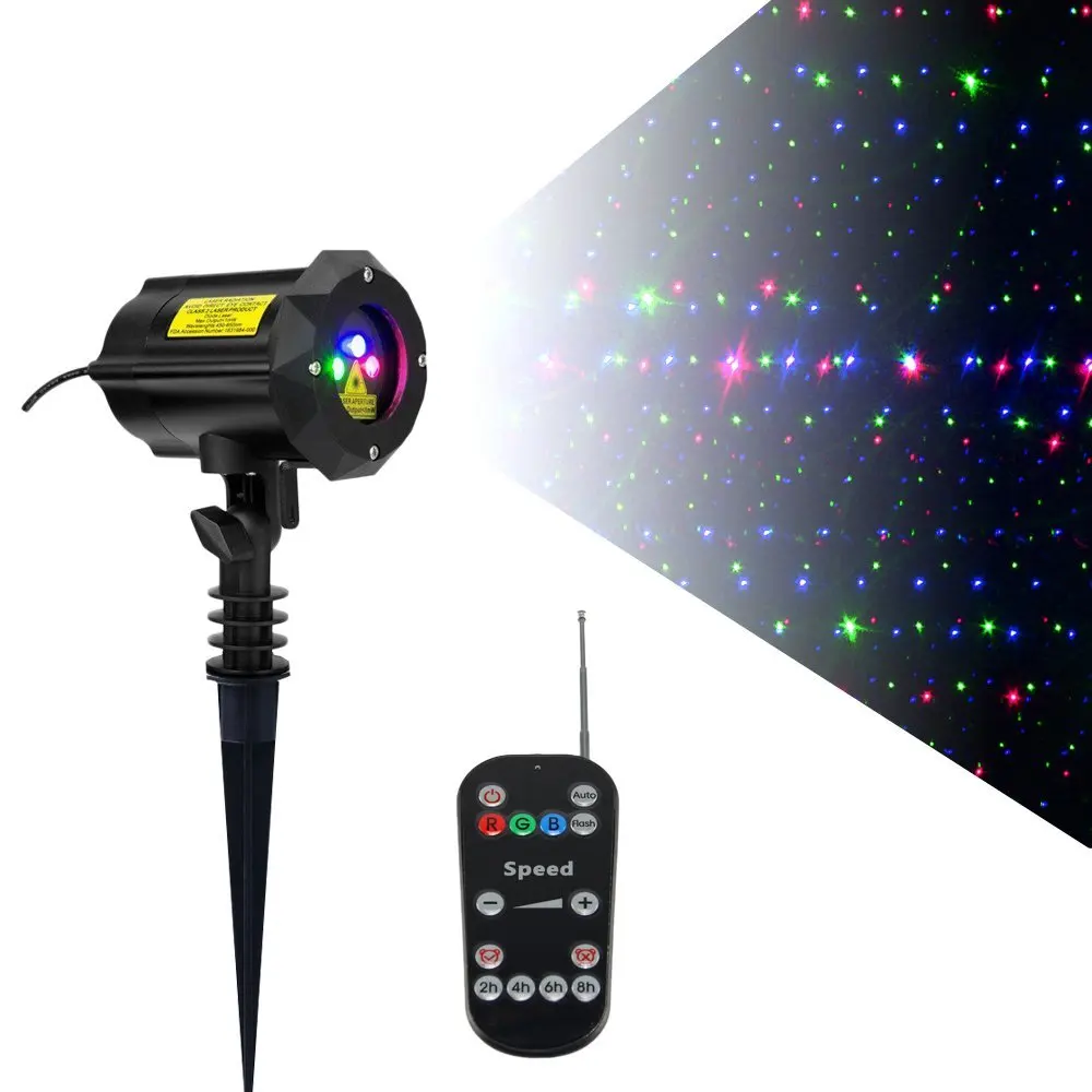 2023 Amazon LED LASER MALL Christmas Projector Lights Outdoor, Motion Firefly Red, Green and Blue with Remote Control