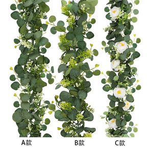 Eucalipto Artificial con Flores Blancas de 180 cm para Decoración del Hogar Tipo A B C - Product Image 1