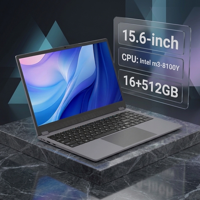 Brand New 15.6"  Laptop  Intel M3-8100Y  512 SSD IPS Display Full HD English Keyboard Windows 11 Home for Students
