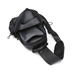 Sac banane imperméable à logo personnalisé de grande capacité, sacs de poitrine transversaux pour hommes et femmes - Product Image 5