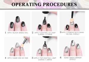 Poudre magique <span class=keywords><strong>miroir</strong></span> en titane de 16 couleurs en vrac pour la décoration des ongles, poudre de chrome holographique solide pour la manucure - Product Image 5