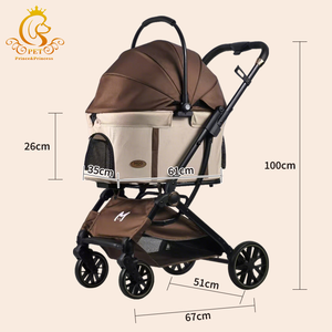 Carrito Plegable <span class=keywords><strong>para</strong></span> Mascotas EUR PET Personalizado, Carrito <span class=keywords><strong>para</strong></span> <span class=keywords><strong>Perros</strong></span> y Gatos con 4 Ruedas Desmontables y Cesta <span class=keywords><strong>para</strong></span> una Mascota - Product Image 5