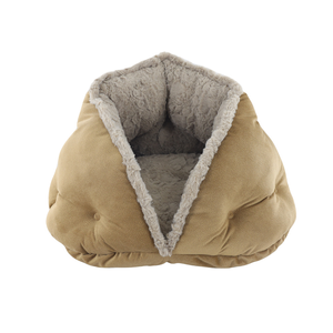 Hersteller Großhandel benutzer definierte Logo Winter warme halbe Packung Haustier Hunde bett Katzen bett Haustier Kuschel bett - Product Image 3