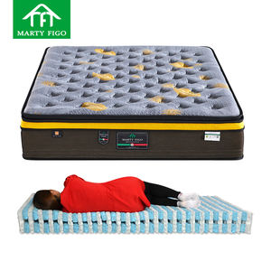 Personalizado de la mejor calidad de lujo completo Queen Super King tamaño ortopédico bolsillo primavera látex bambú carbón de espuma de memoria colchón híbrido - Product Image 1