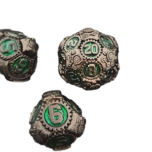 D20 D&D Dragon Dungeon TRPG Cthulhu Jeu de société en alliage de zinc écologique avec logo personnalisé moulé, polyédrique, 7 pièces - Product Image 2