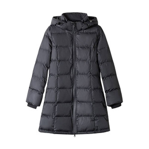Women's Mid Length Cotton Padded Coat With Hood Detachable Slim Fit Warm Winter Workwear For Office And Banking Jobs - Product Image 5