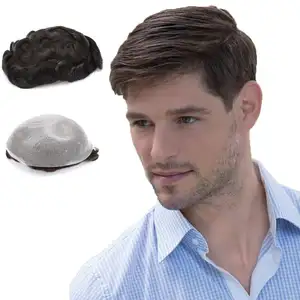 Toupee für Männer 100% europäisches Menschenhaar Schweizer Spitzen front Natürlicher Haaransatz Haar teile Dünne Haut PU Herren Haare rsatz system