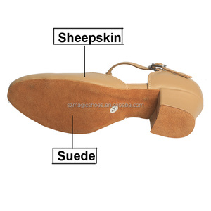 Chaussures de danse personnalisées en gros talon court <span class=keywords><strong>semelle</strong></span> en cuir talons de danse talon carré 3.5CM - Product Image 5