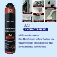 MU CHAO A22 900g 750ML Polyuréthane monocomposant blanc ignifuge classe B2, étanche, pour la construction et le travail du bois