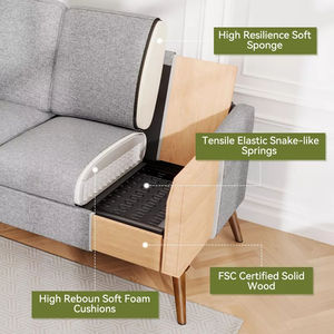 YILISTAR <span class=keywords><strong>Vasagle</strong></span> Meubles de salon Designs modernes inclinable italien nordique salon tissu unique canapé sectionnel canapé - Product Image 5