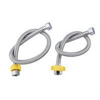Tuyau tressé en acier inoxydable 304 pour chauffe-eau, raccord de robinet de toilette, 1/2 pouce, résistant à haute pression, anti-explosion