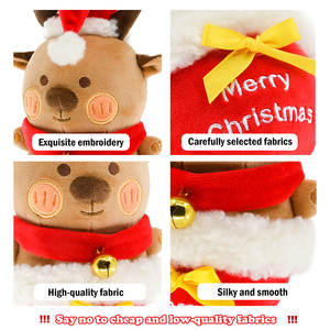 क्रिसमस कस्टम प्लग ध्वनि-उत्सर्जक गुड़िया पालतू जानवरों को निचोड़ते हुए शोर कुत्तों के खिलौनों को निचोड़ें - Product Image 5