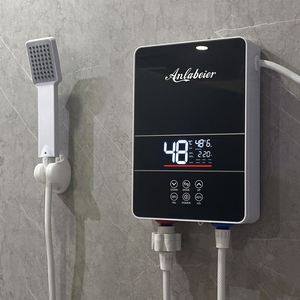 Calentador eléctrico de agua sin tanque inteligente 2024, calentamiento rápido, elemento calefactor de acero inoxidable LED de plástico en inglés, montado en la pared, 220V - Product Image 1