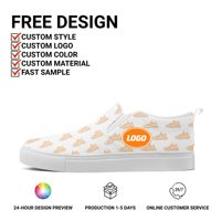 Mocassins en toile personnalisés avec logo, chaussures décontractées OEM ODM pour hommes et femmes FN071