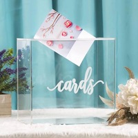 Nouvelle conception de boîte à cartes de vœux personnalisée en acrylique pour des moments de mariage précieux, modèle Artfulcosmos KK001