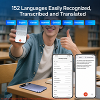 Enregistreur vocal IA pour prise de notes, transcription 152 langues, mémoire 64 Go, résumé de carte mentale pour réunions commerciales, portable