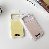 MOQ 500 Casing Ponsel Silikon Cair Warna Solid dengan Pengisian Daya Nirkabel Magnetik untuk iPhone 18 Pro Max 18Pro, Pelindung Belakang Lunak
