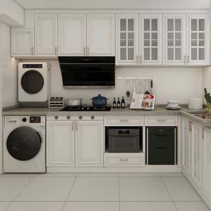 Gabinetes de Cocina Franceses Blancos de Madera de Diseño en Venta, Juego Completo de Gabinetes de Cocina Tradicionales Hechos en China - Product Image 2