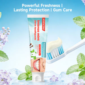 Nouveau dentifrice à base <span class=keywords><strong>de</strong></span> plantes à <span class=keywords><strong>la</strong></span> menthe <span class=keywords><strong>clou</strong></span> <span class=keywords><strong>de</strong></span> <span class=keywords><strong>girofle</strong></span> personnalisé 2026, sans fluor, <span class=keywords><strong>pour</strong></span> les dents sensibles, rafraîchit l'<span class=keywords><strong>haleine</strong></span>, élimine les taches dentaires - Product Image 2